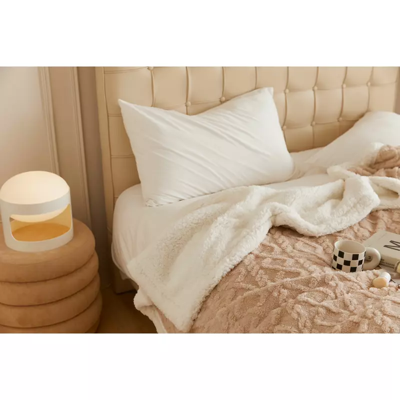 Patura Cocolino cu Blanita Uni, Model Tricotat-JO257 CREAM