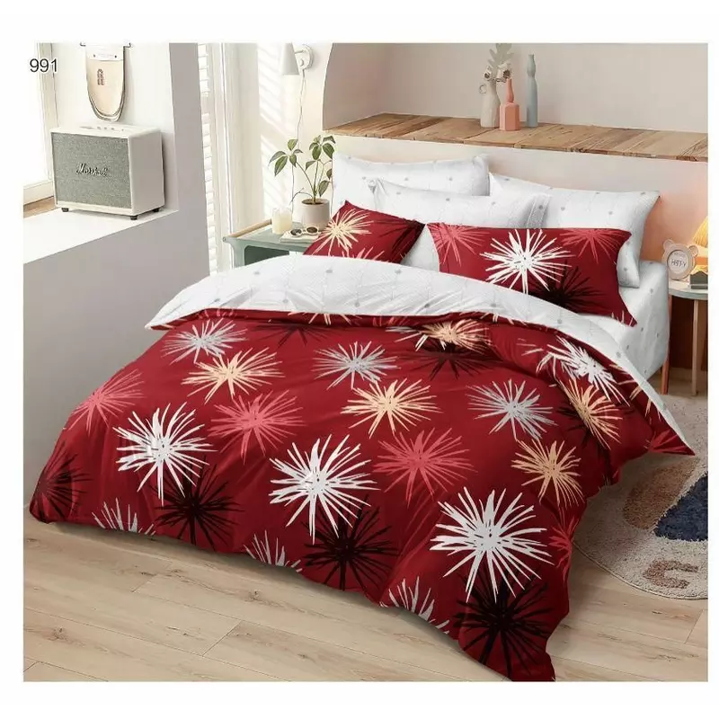 Lenjerie de pat Bumbac Finet 6 piese cu elastic - PUC46