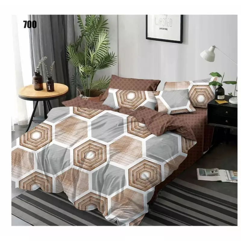 Lenjerie de pat Bumbac Finet 6 piese cu elastic - PUC60