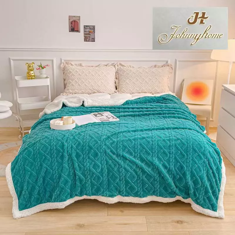 Patura Cocolino cu Blanita pentru Pat Dublu, Turcoaz - SIPRZ04