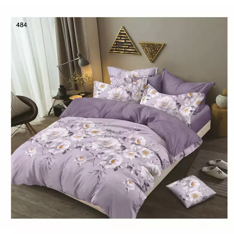 Lenjerie de pat Bumbac Finet 6 piese cu elastic - PUC84