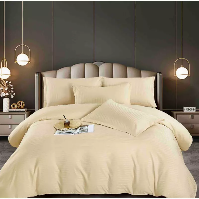Lenjerie de Pat Damasc 6 Piese, Cream - JO345